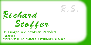 richard stoffer business card